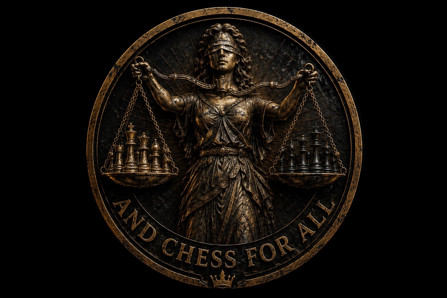 And Chess For All Lady Justice emblem